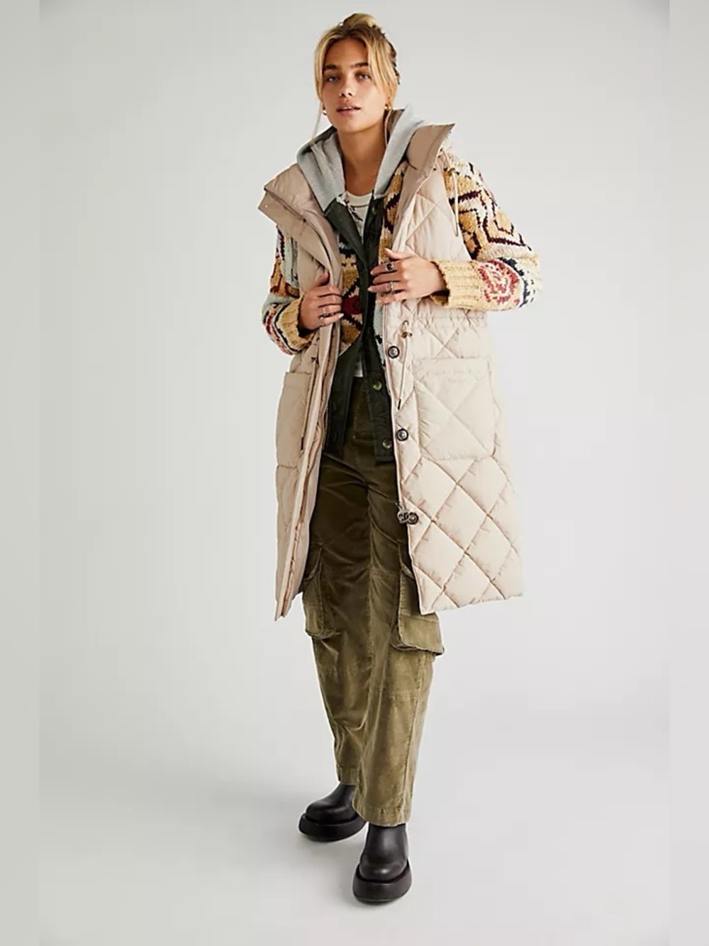 Barbour Orinsay Gilet Quilted Jacket Vest Coat Beige NWT